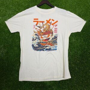 The Great Ramen Cartoon Graphic T-shirt size Large